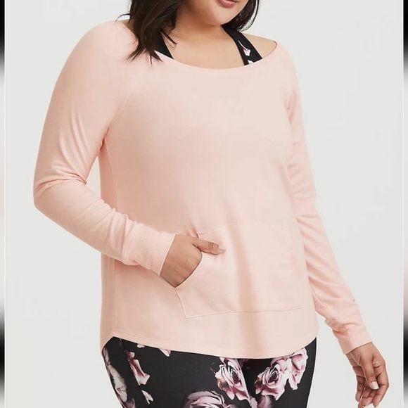 Torrid Size 0 Workout Active Pink active sweatshirt women's - Picture 1 of 3